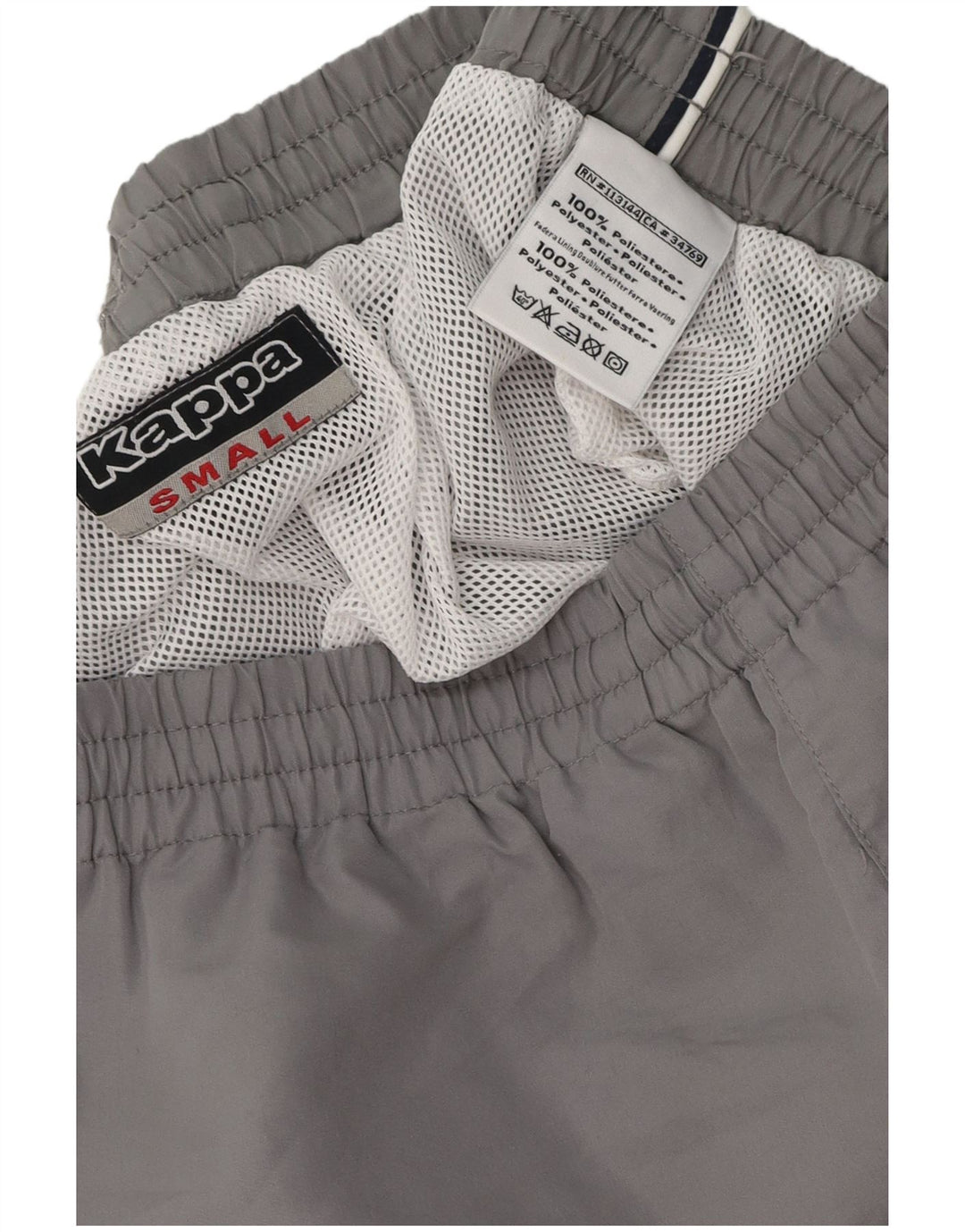 Pantaloncini sportivi da uomo Kappa Small in poliestere grigio