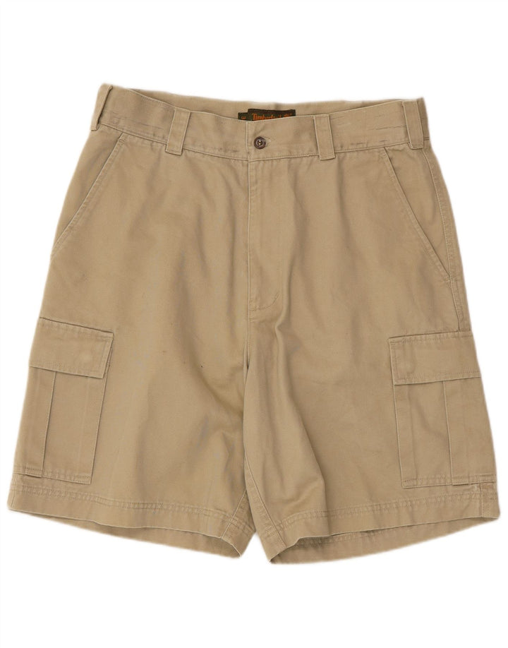 Pantaloncini cargo da donna Timberland W34 Large in cotone beige