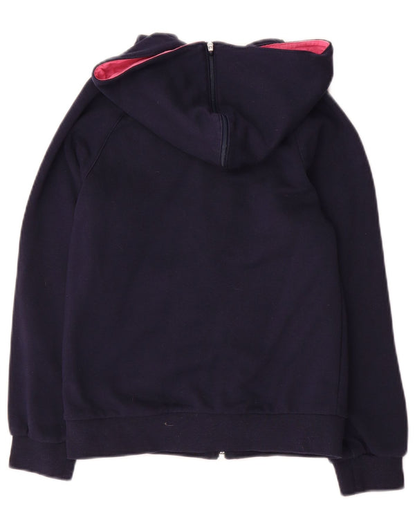 Felpa con cappuccio e zip grafica Nike per ragazze 7-8 anni XL in cotone blu navy