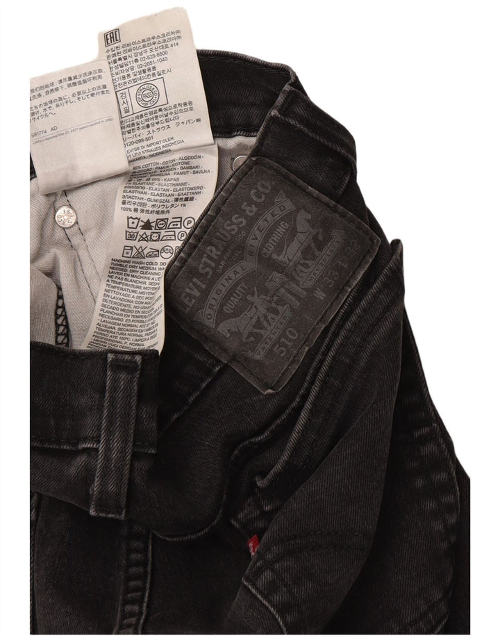 Jeans Levi's Uomo 510 Skinny W33 L32 Cotone Grigio