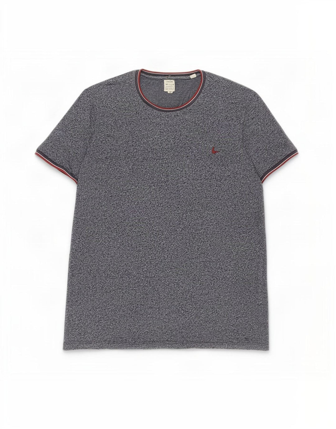 T-shirt da uomo Jack Wills Top in cotone screziato blu navy medio