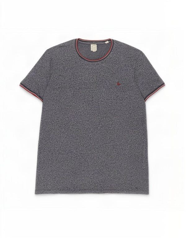 T-shirt da uomo Jack Wills Top in cotone screziato blu navy medio
