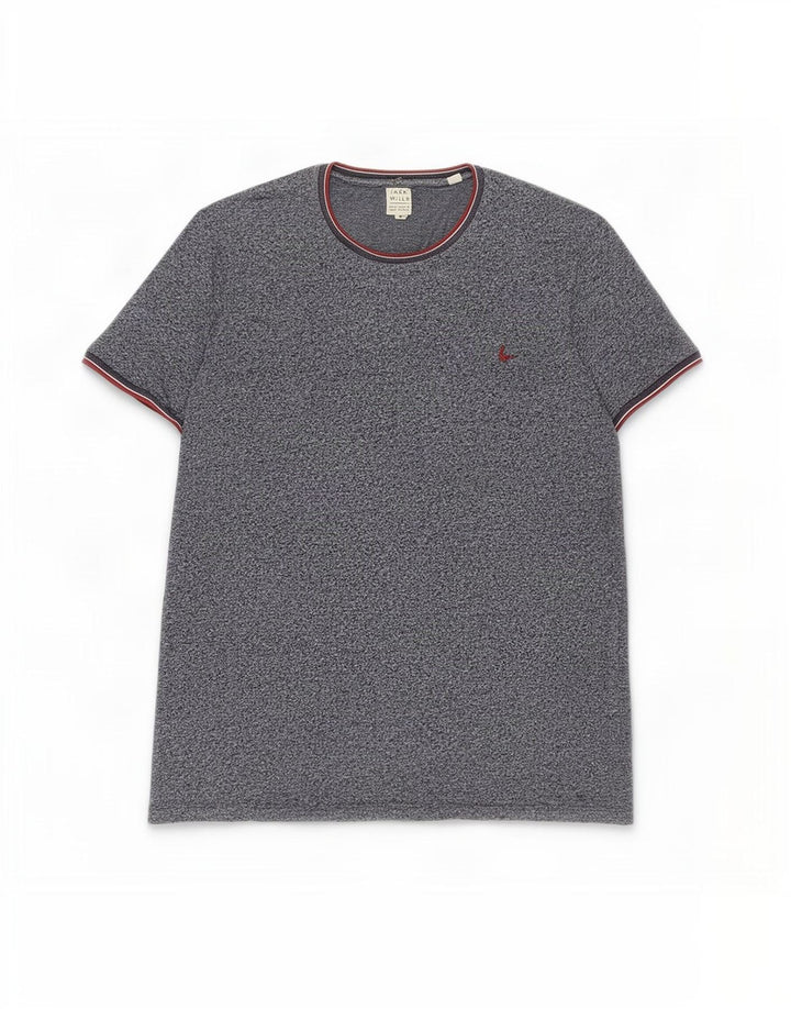 T-shirt da uomo Jack Wills Top in cotone screziato blu navy medio