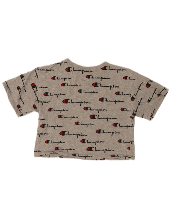 T-shirt grafica corta da donna Champion UK 6 XS grigio chiazzato