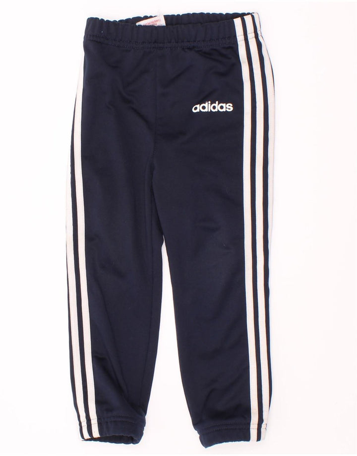 Pantaloni da tuta da ragazzo Adidas Joggers 2-3 anni in poliestere blu navy