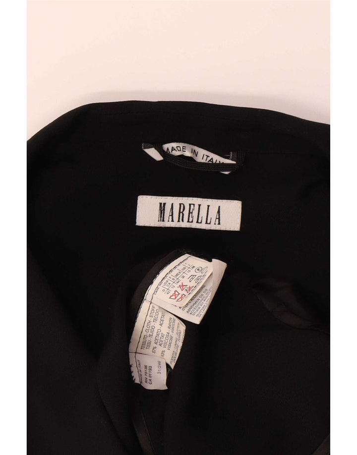 Giacca blazer da donna con maniche a 3/4 Marella UK 16 grande acetato nero
