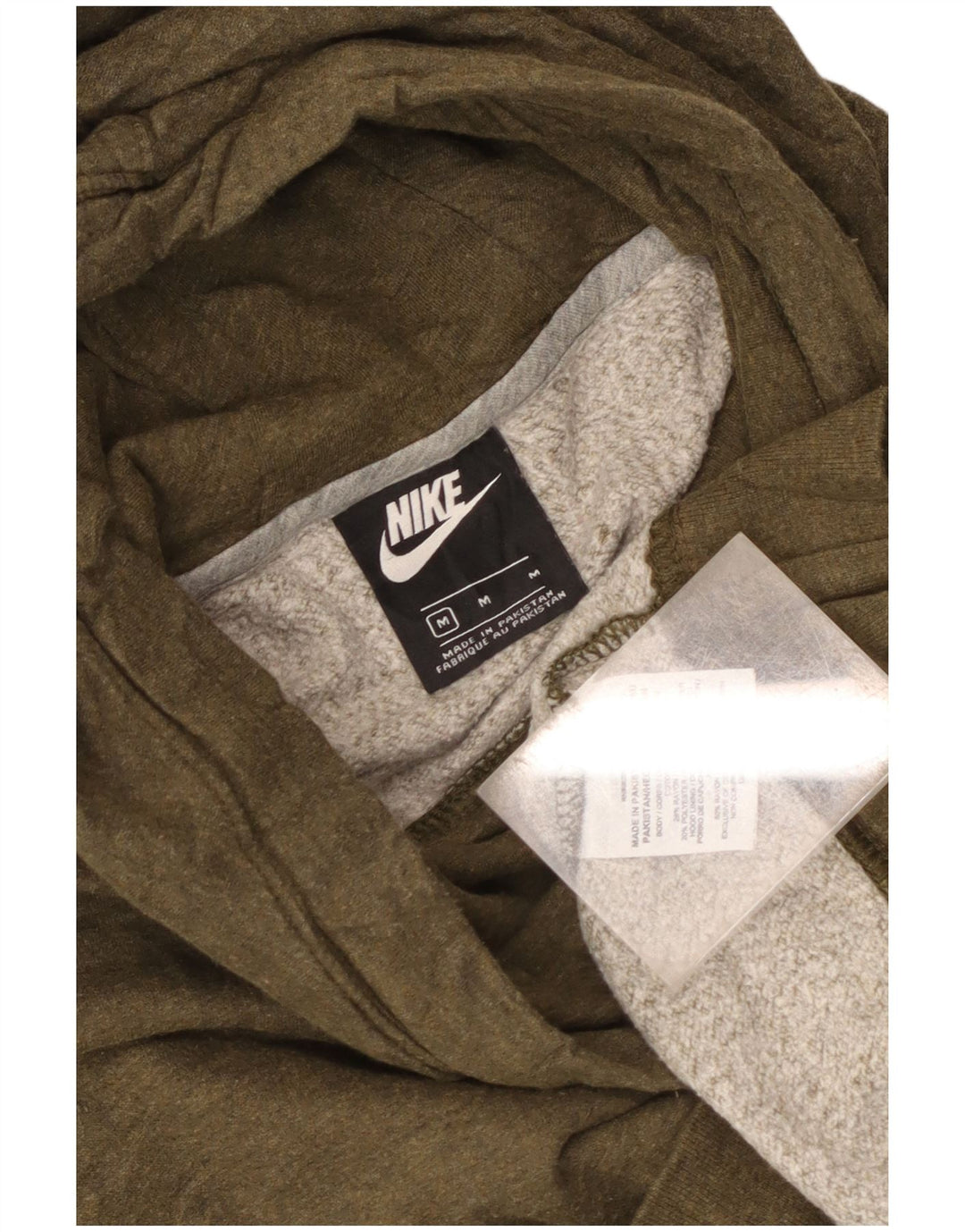 Felpa con cappuccio da uomo Nike, cotone medio kaki