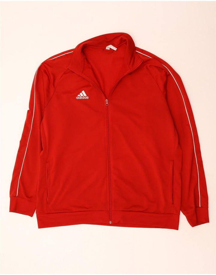 Giacca da tuta da uomo Adidas 2XL rossa in poliestere