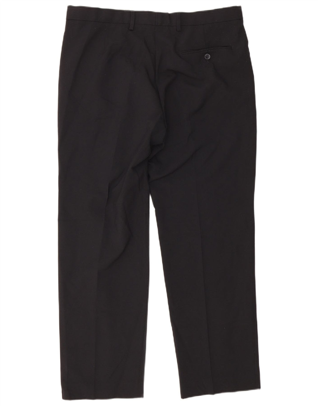 Pantaloni da abito regolari da uomo Marks & Spencer W36 L29 poliestere nero
