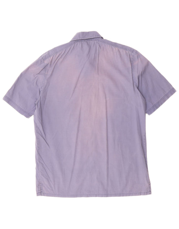 CALVIN KLEIN JEANS Camicia a maniche corte da uomo Large in cotone blu navy