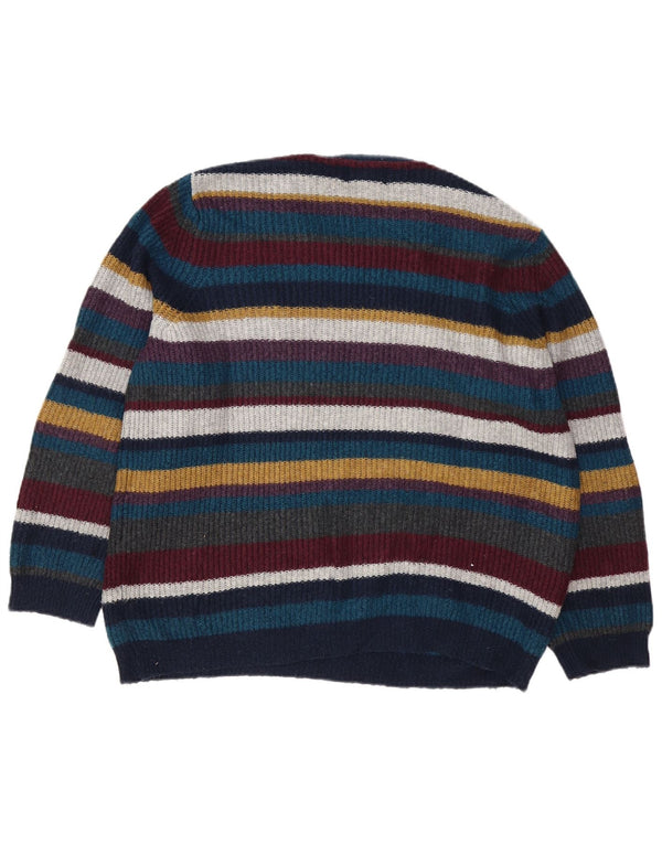Maglione maglione girocollo da uomo Marks & Spencer a righe medie multicolore
