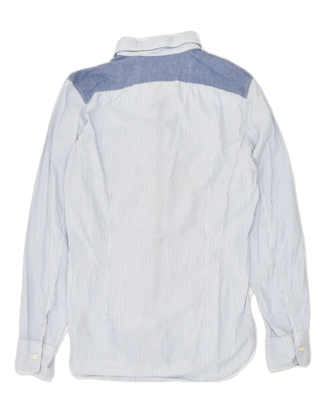 DANIELE ALESSANDRINI Mens Shirt Medium Blue Pinstripe Cotton | Vintage Daniele Alessandrini | Thrift | Second-Hand Daniele Alessandrini | Used Clothing | Messina Hembry 