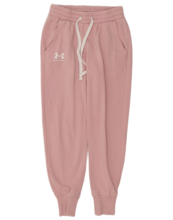 Pantaloni da tuta da donna Under Armour da jogging UK 4 XS cotone rosa