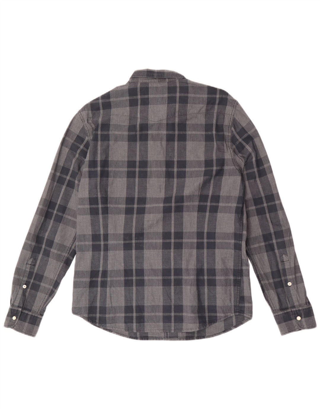 Camicia Lee da uomo slim fit in cotone a quadri grigi grandi