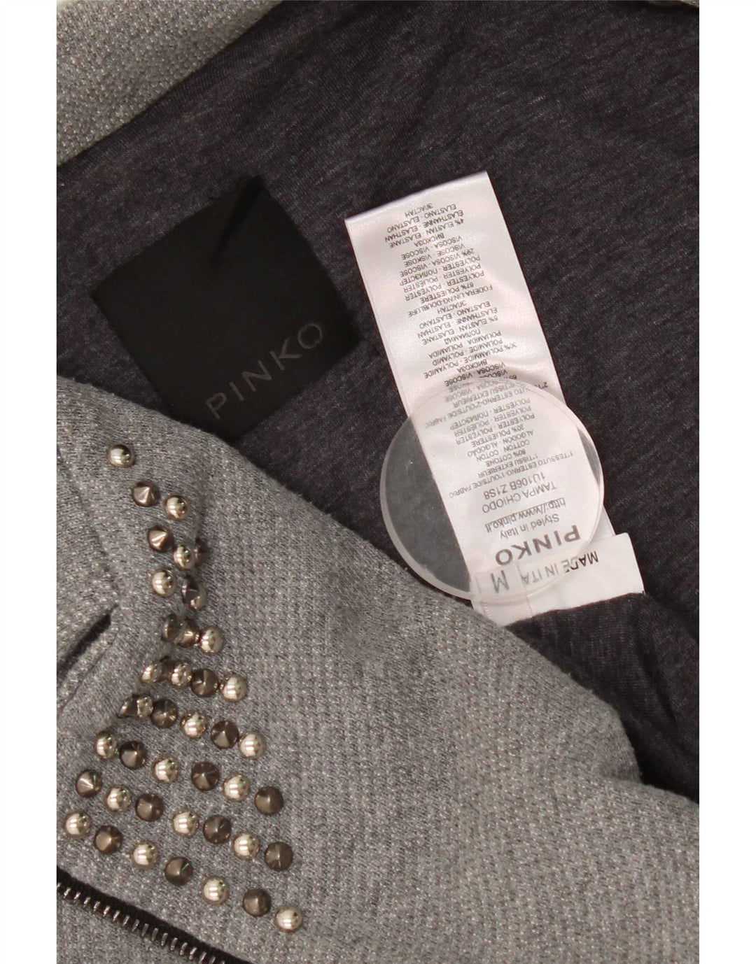 Giubbotto bomber corto da donna Pinko UK 12 cotone grigio medio