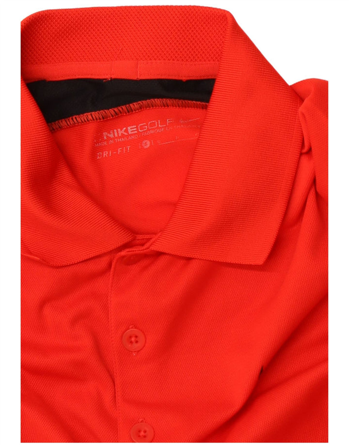 Polo NIKE da donna Dri Fit UK 10 Small Red Colourblock