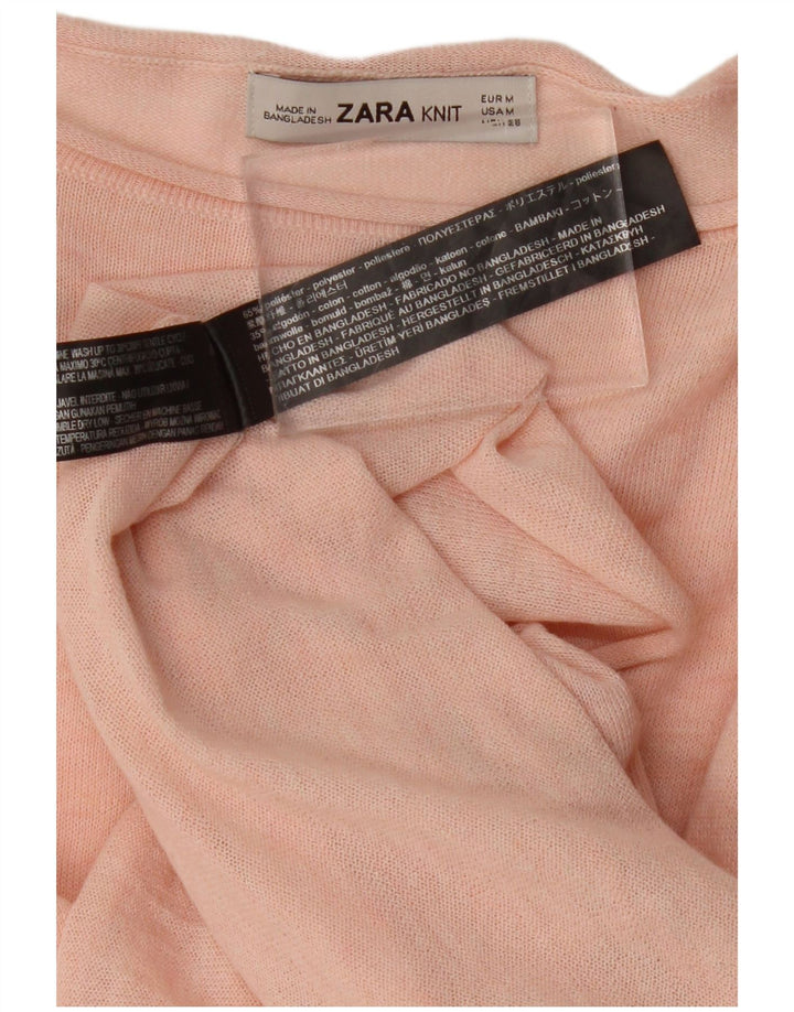 Blusa oversize da donna Zara Top UK 14 Poliestere rosa medio