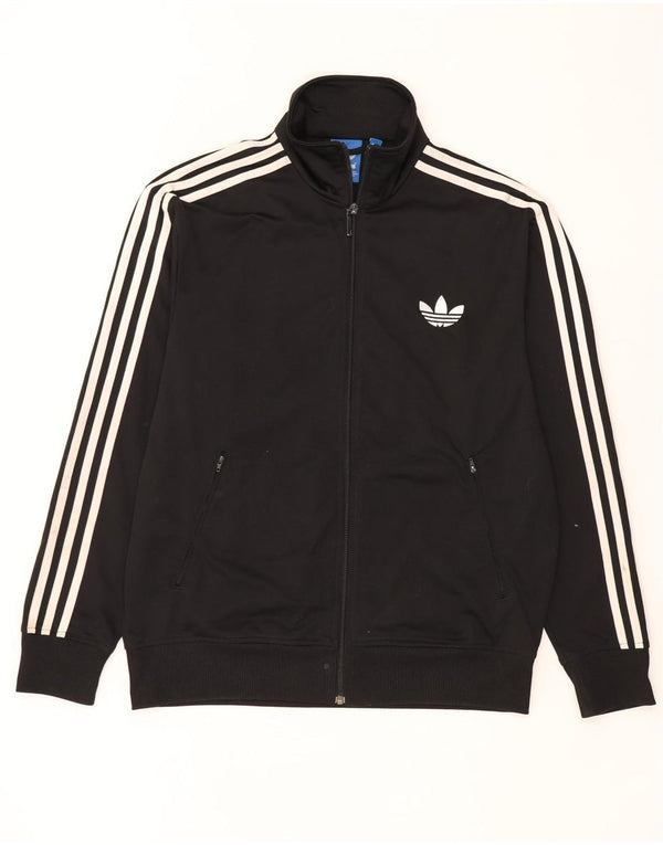 Giacca da ginnastica da uomo Adidas Large nera in poliestere