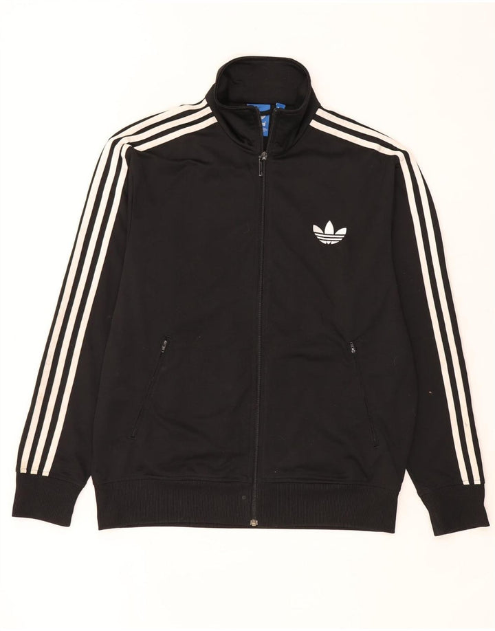 Giacca da ginnastica da uomo Adidas Large nera in poliestere