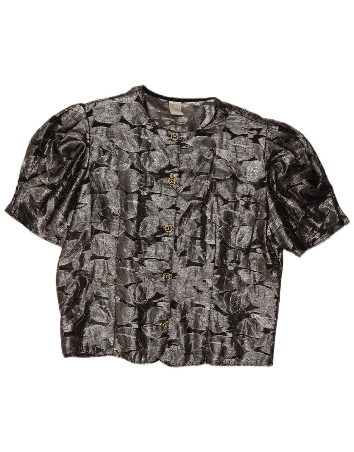 C&A Camicetta da donna a maniche corte con motivo astratto IT 48 XL Argento