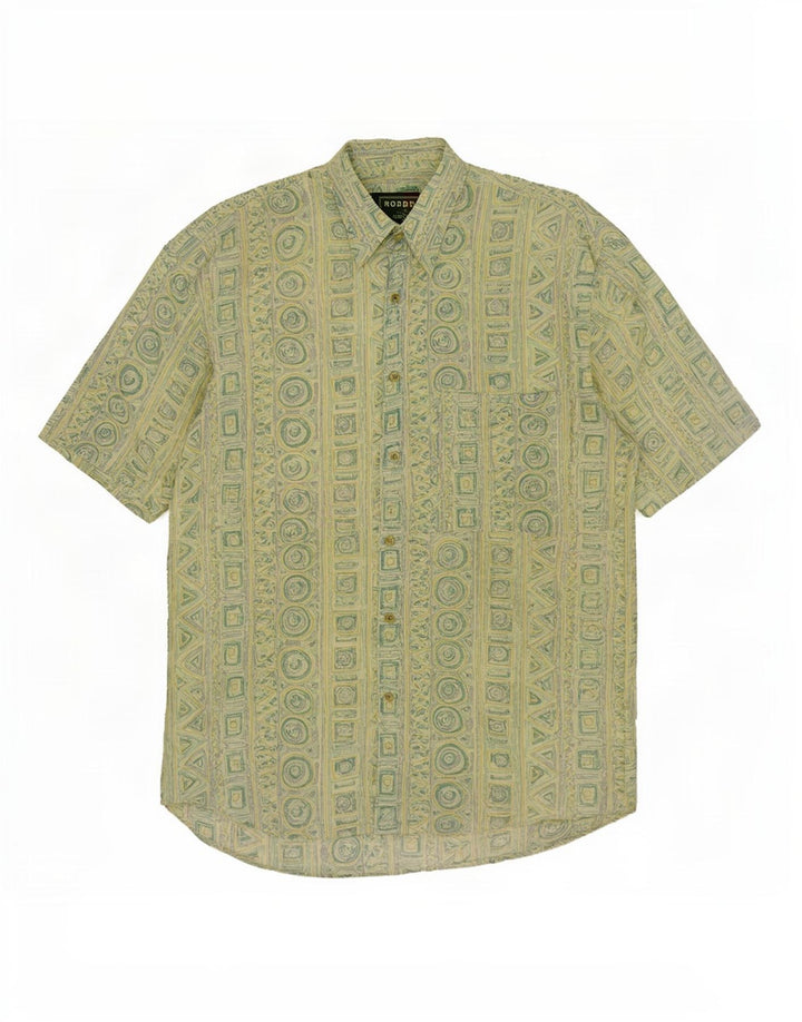 Camicia a maniche corte da uomo Rodrigo verde medio geometrico