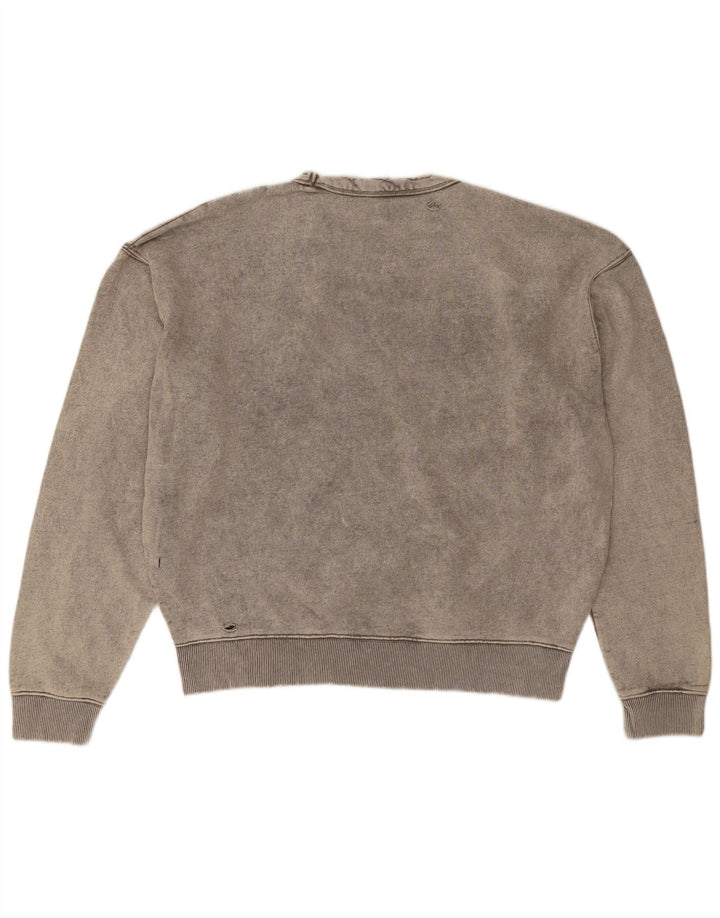 Felpa Zara Uomo Maglione XL Cotone Grigio