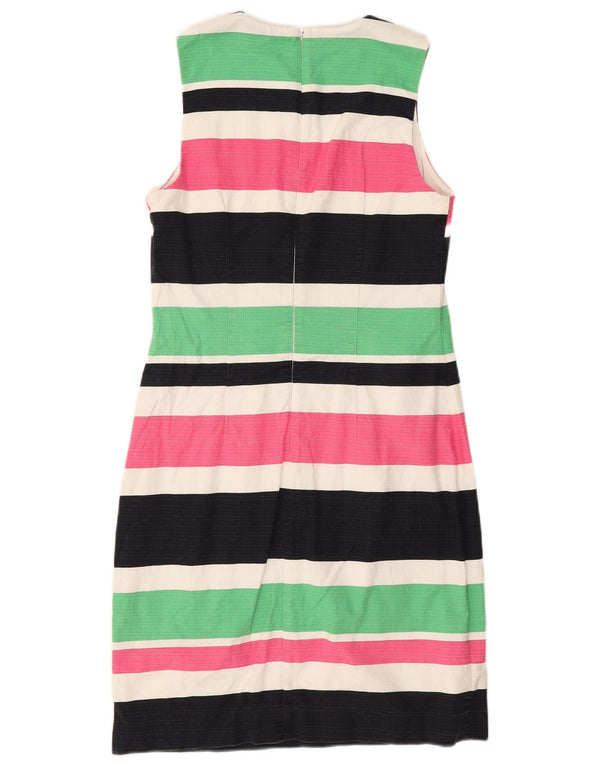 HOBBS Womens Sleeveless Sheath Dress UK 10 Small Multicoloured Striped