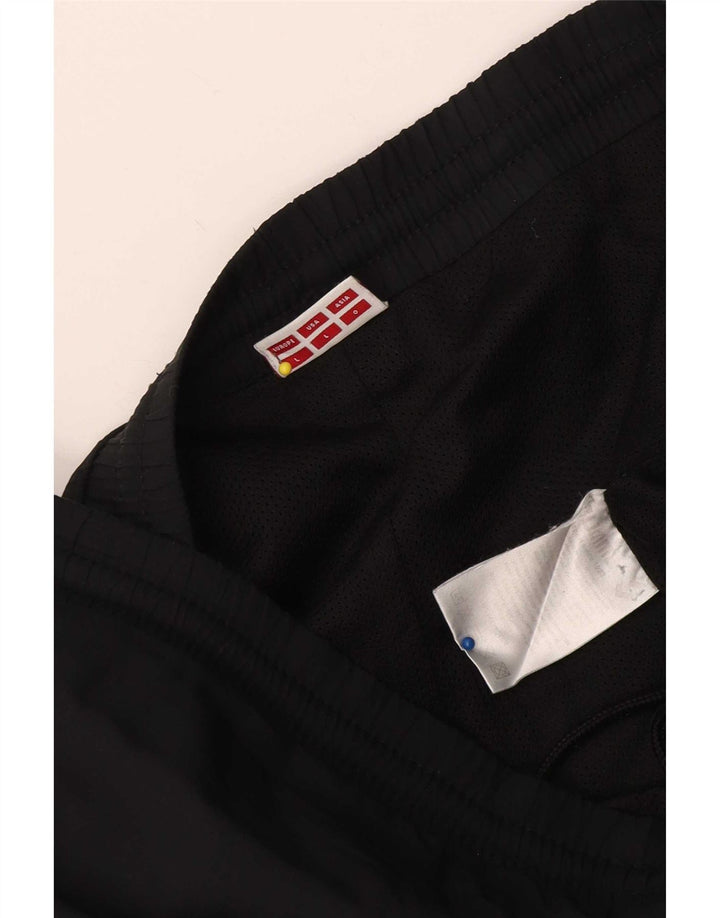 Pantaloni da tuta con grafica Hummel da uomo, grandi, in poliestere color block nero