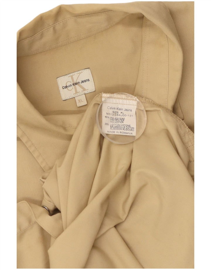 Camicia da uomo Regular Fit Calvin Klein XL Beige Poliestere