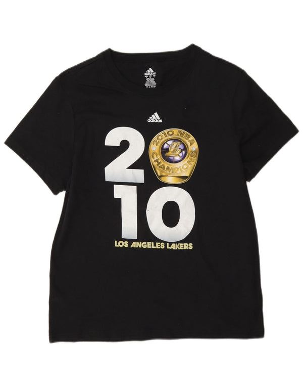 Maglietta grafica da donna Adidas Los Angeles Lakers UK 10 piccola nera