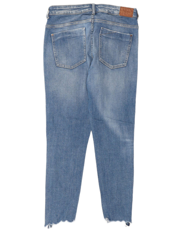 Jeans skinny effetto invecchiato Zara da donna EU 42 Large W32 L27 Blu