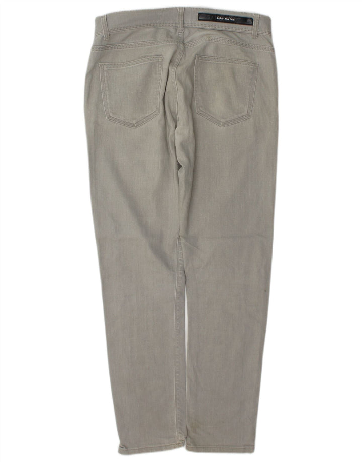 Jeans slim da uomo Zara EU 40 medio W31 L30 cotone grigio
