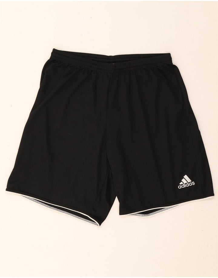 Pantaloncini sportivi ADIDAS Climalite da uomo grandi in poliestere nero