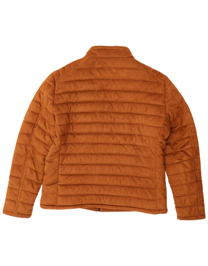 Giacca imbottita da uomo Zara UK 42 XL poliestere marrone