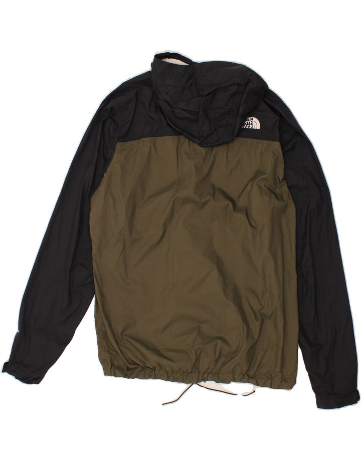 THE NORTH FACE Giacca antipioggia da uomo con cappuccio UK 38 Medium Khaki Colourblock