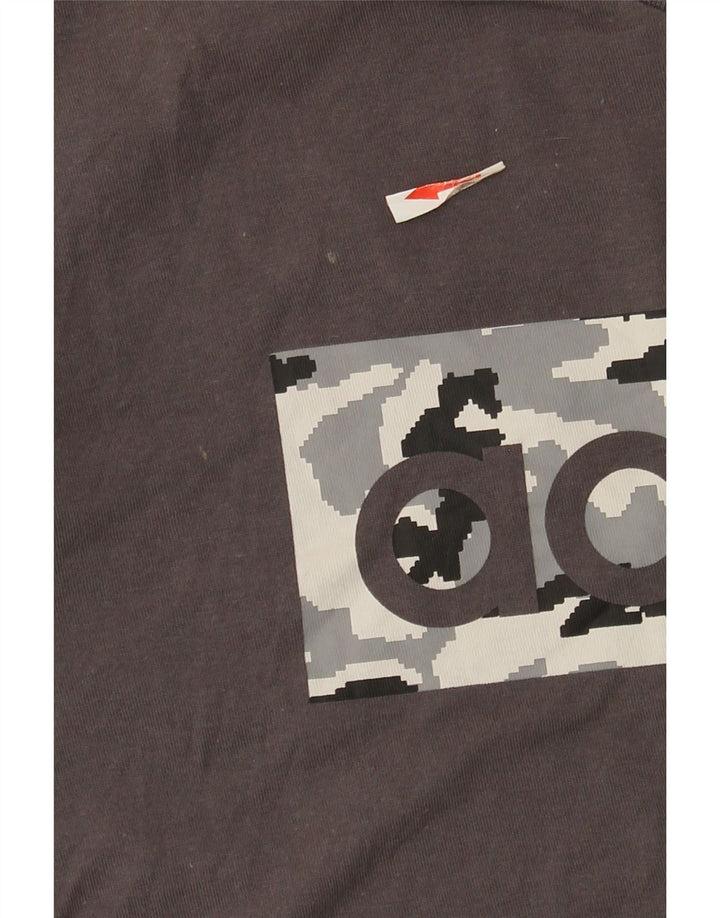 T-shirt grafica da uomo Adidas Top in cotone grigio medio
