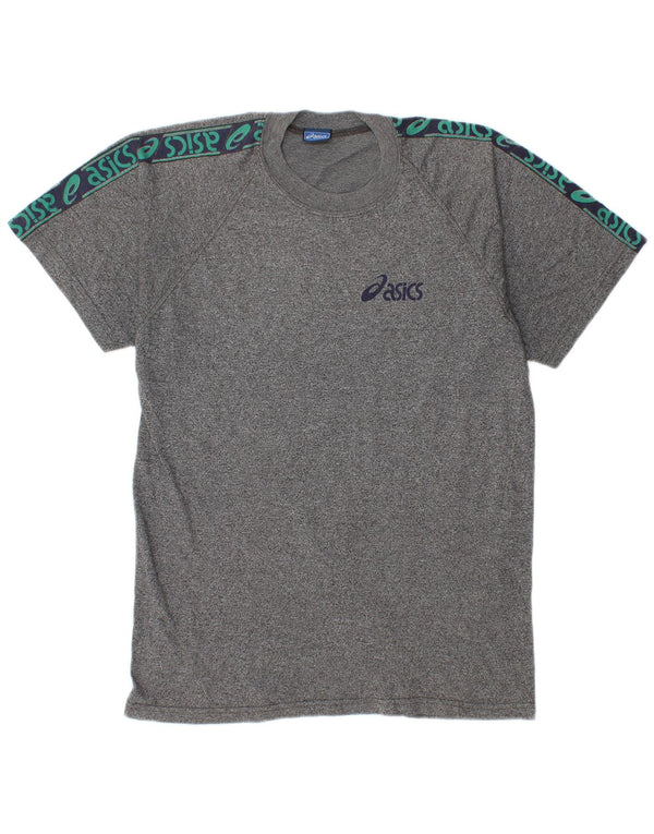 T-shirt grafica da uomo Asics Top grande in cotone chiazzato grigio