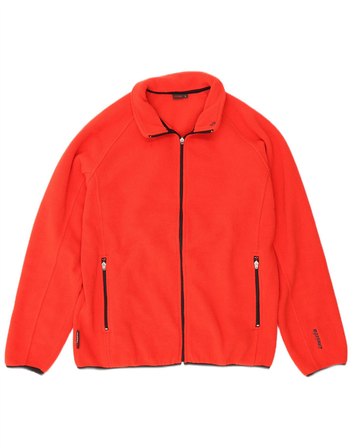 Giacca in pile da uomo INVICTA grande rossa in poliestere