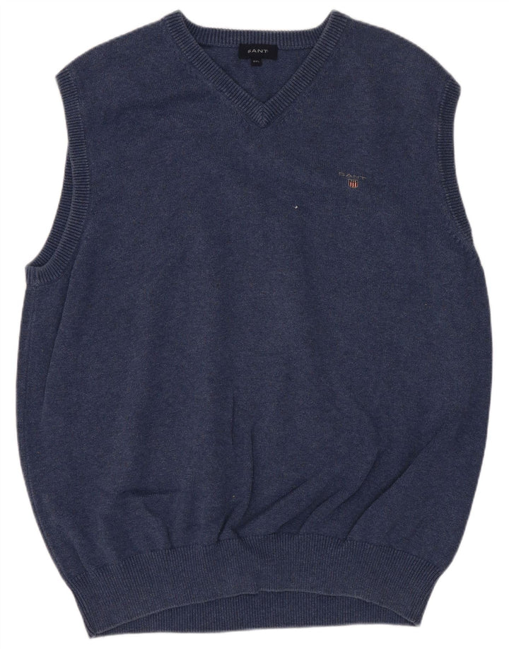 Canotta da uomo Gant 2XL in cotone blu navy