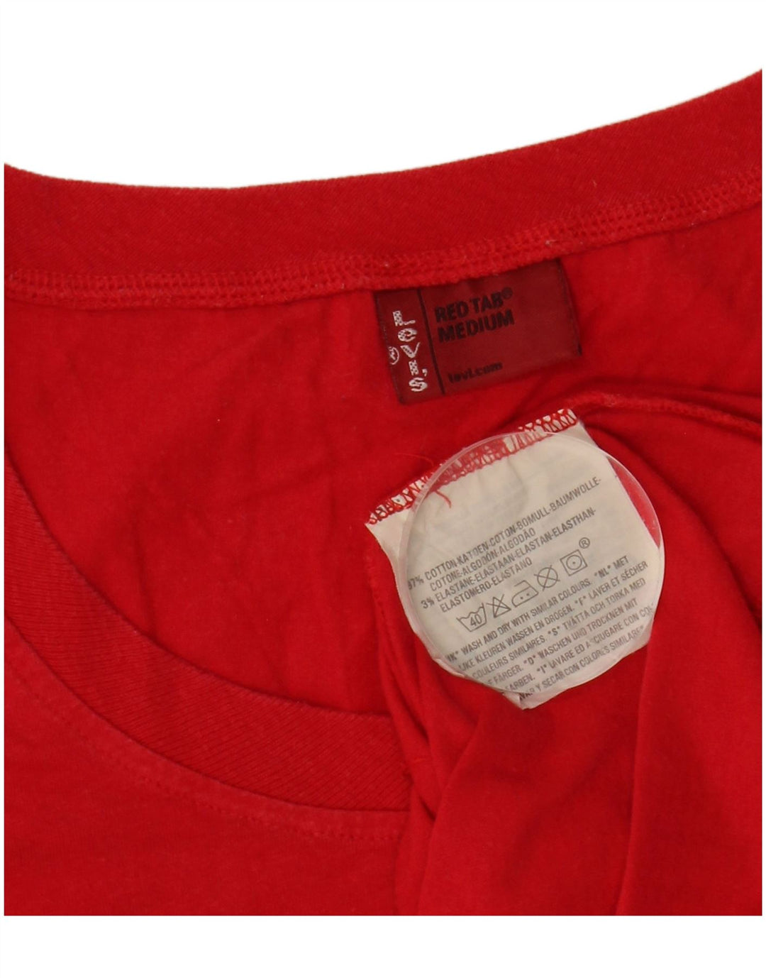T-shirt da donna LEVI'S UK 12 medio rosso cotone