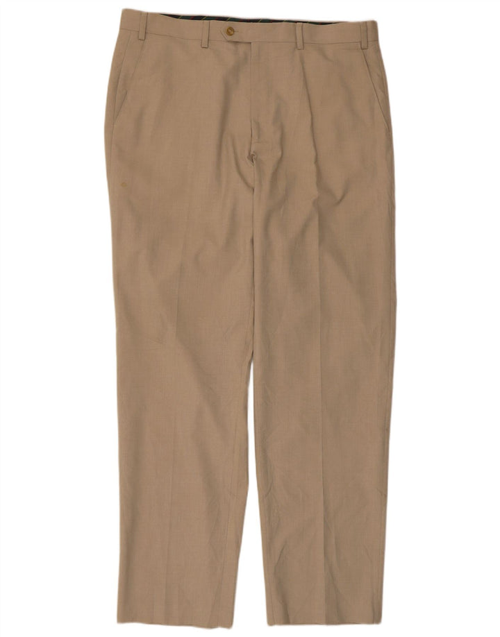 Pantaloni da abito dritti da uomo CHAPS W36 L32 Poliestere beige