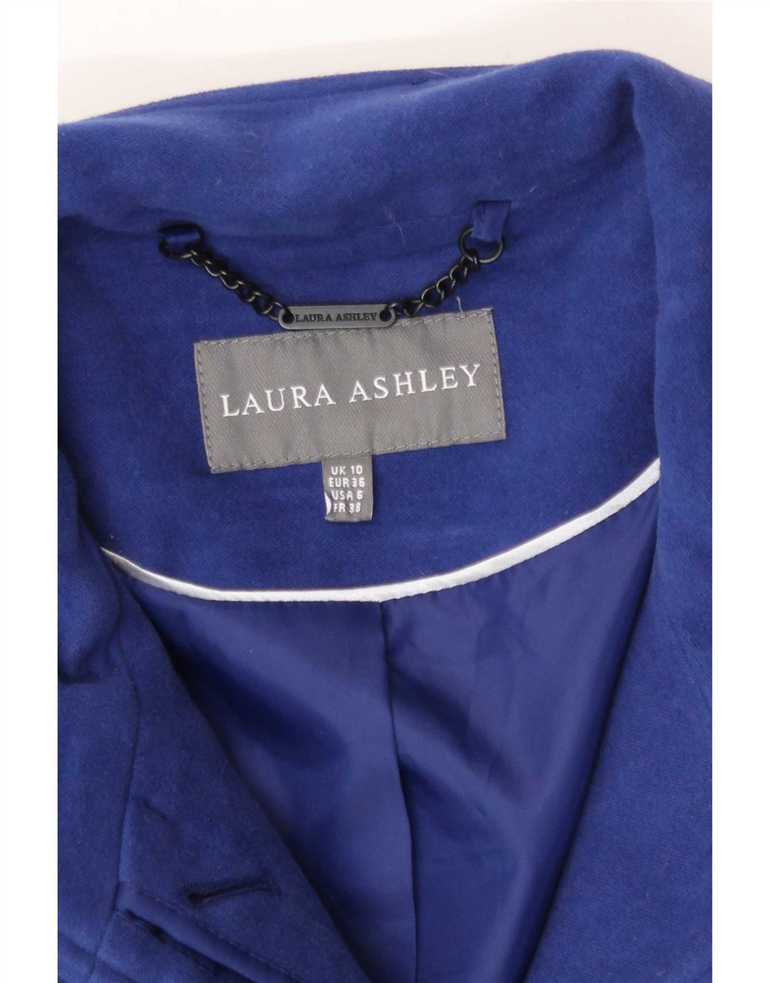 Soprabito da donna Laura Ashley UK 10 piccolo cotone blu
