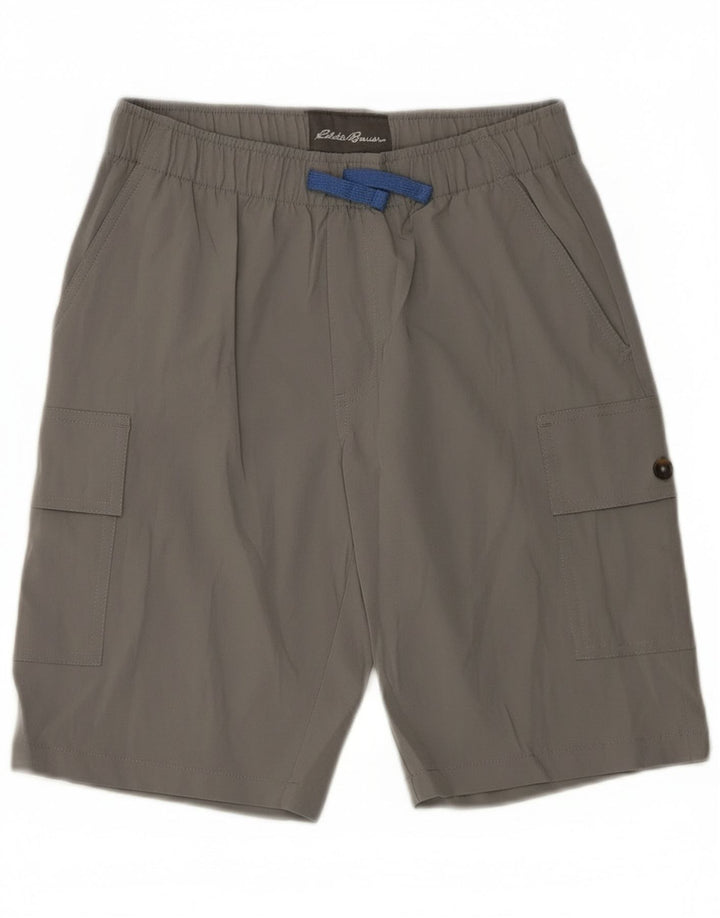 Pantaloncini sportivi da ragazzo Eddie Bauer 13-14 anni Large in poliestere grigio