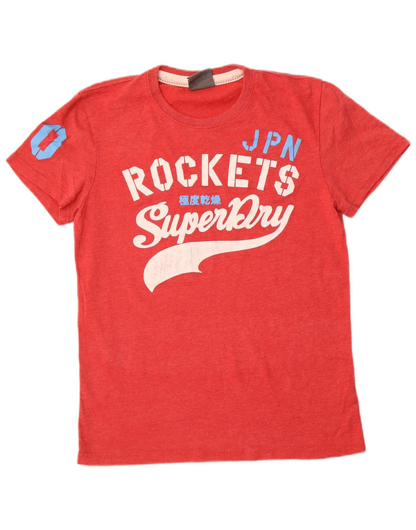 T-shirt grafica da uomo SUPERDRY Top in cotone rosso medio