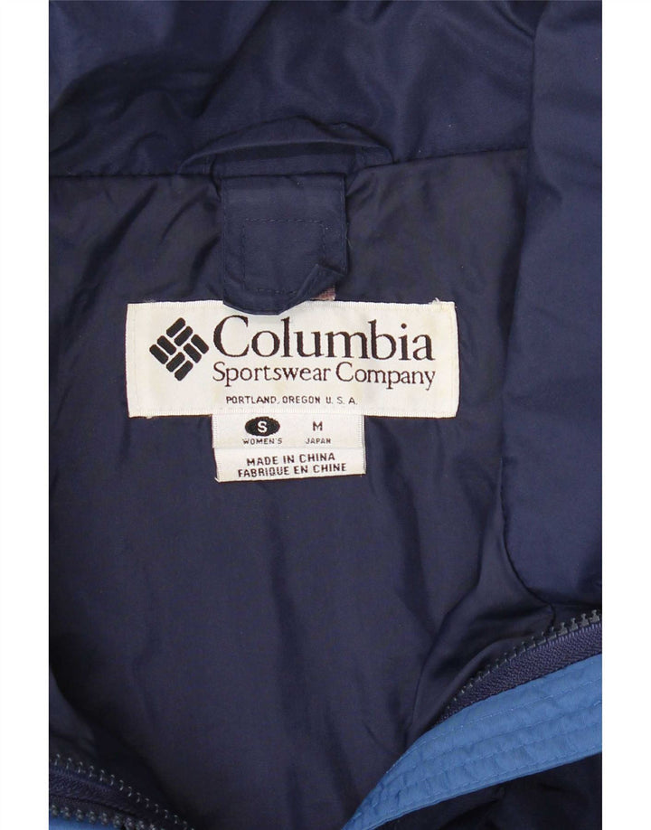 Giacca da sci oversize da donna Columbia UK 10 Small Blu Navy Colourblock