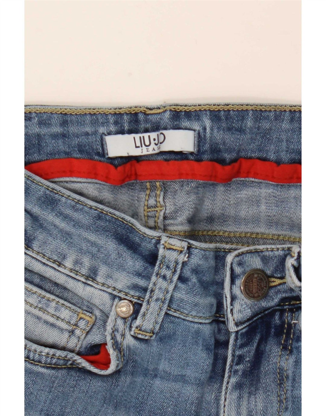 Jeans dritti a vita bassa da donna Liu Jo W27 L30 Blu
