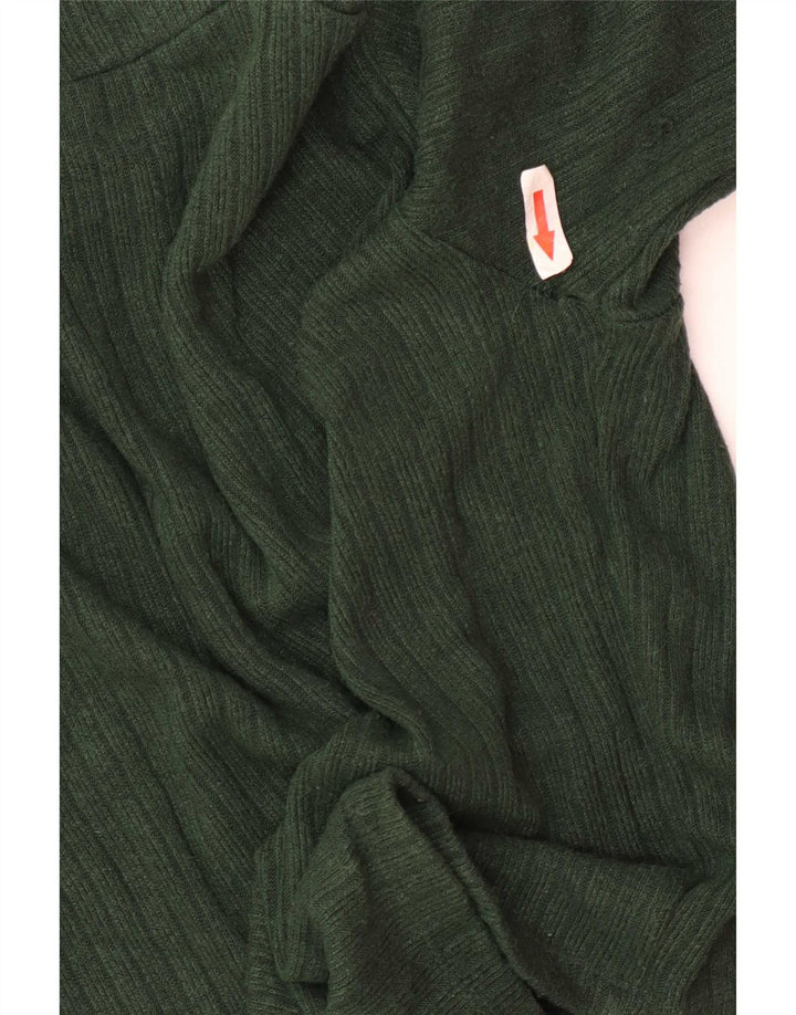 Top corto in camicetta corta da donna Zara UK 8 piccolo in viscosa verde