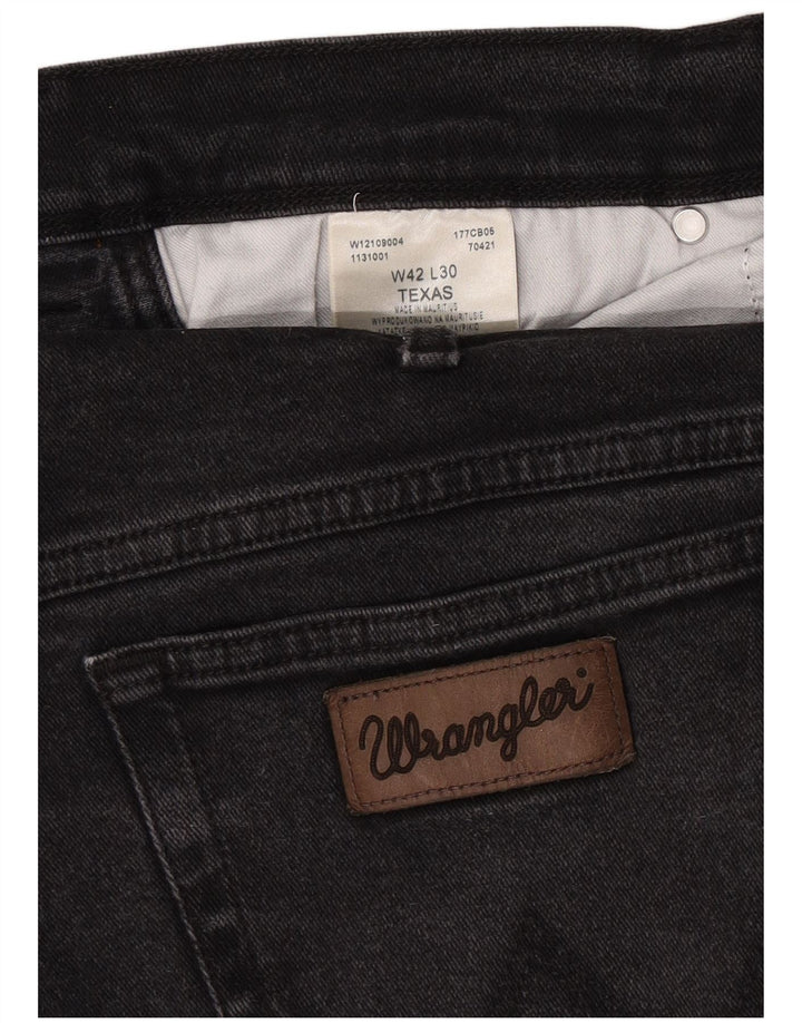 Jeans dritti da uomo Wrangler Texas W42 L30 cotone grigio