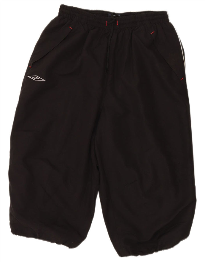 Pantaloncini sportivi Umbro da uomo con grafica Bermuda, grandi, in poliestere nero