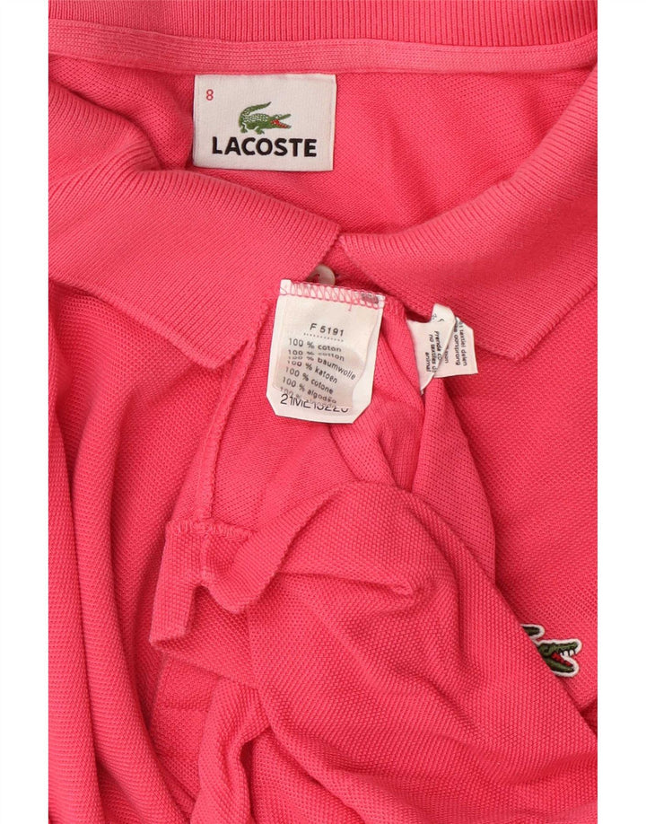 Polo da uomo Lacoste taglia 8 3XL cotone rosa